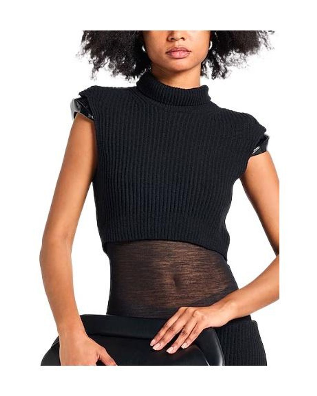 Sportmax Black Midi Dress Virgin Wool, Cashmere