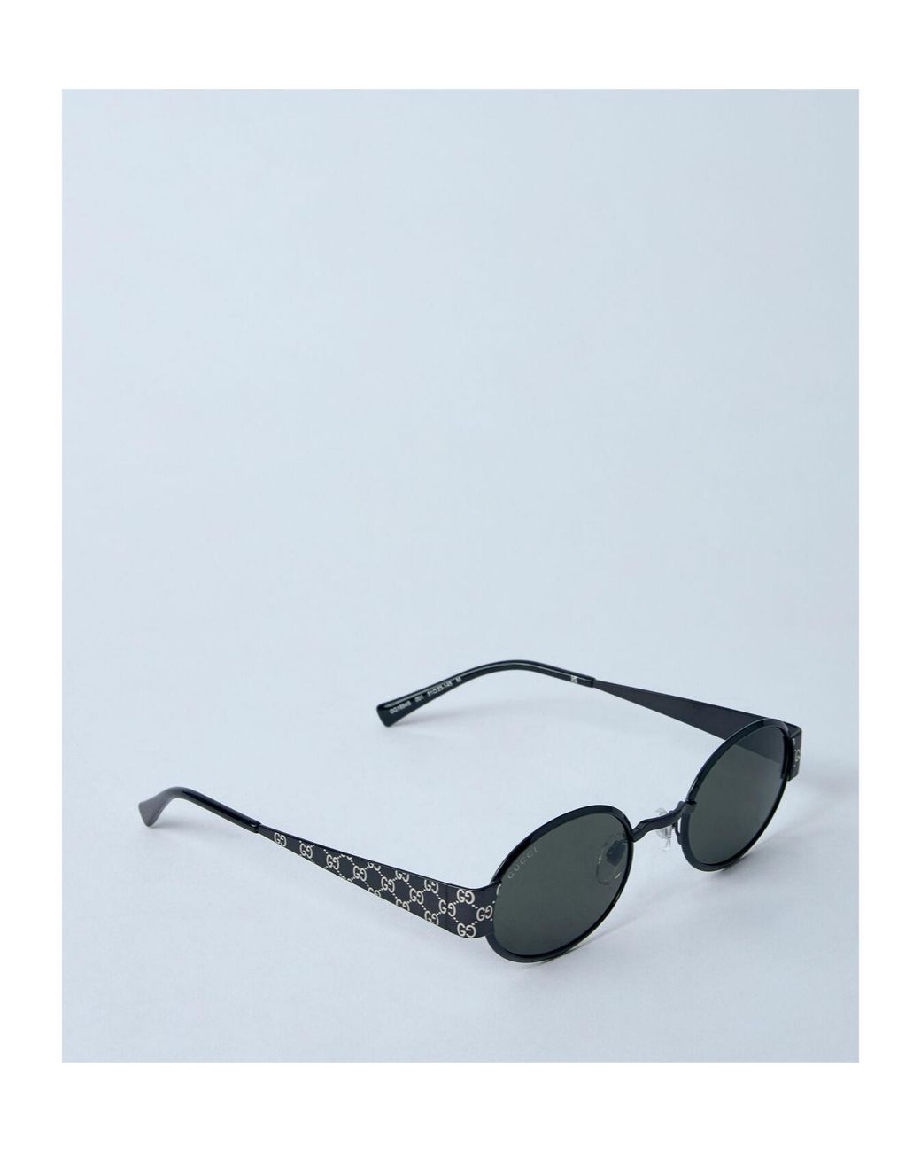 Gucci White Eyewear Oval Frame Sunglasses for men