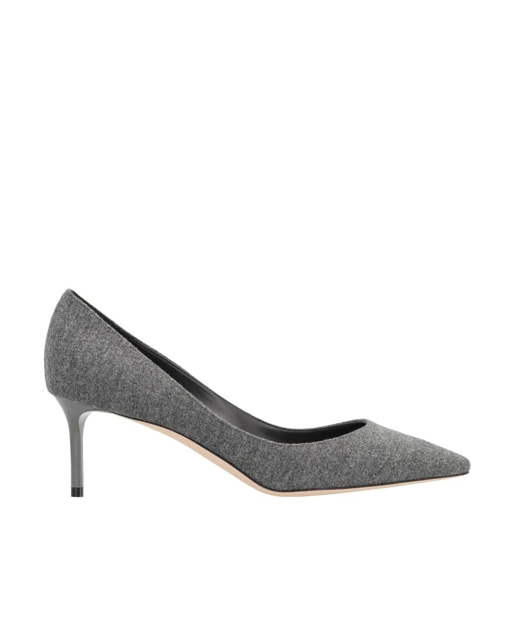 Jimmy Choo Gray Romy 60 Pointed Toe Pumps
