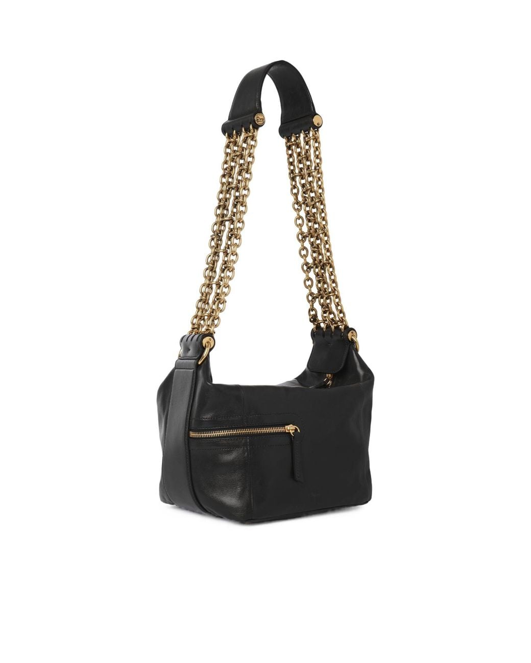 Chloé Black クロエ カメラチェーン ショルダーバッグ