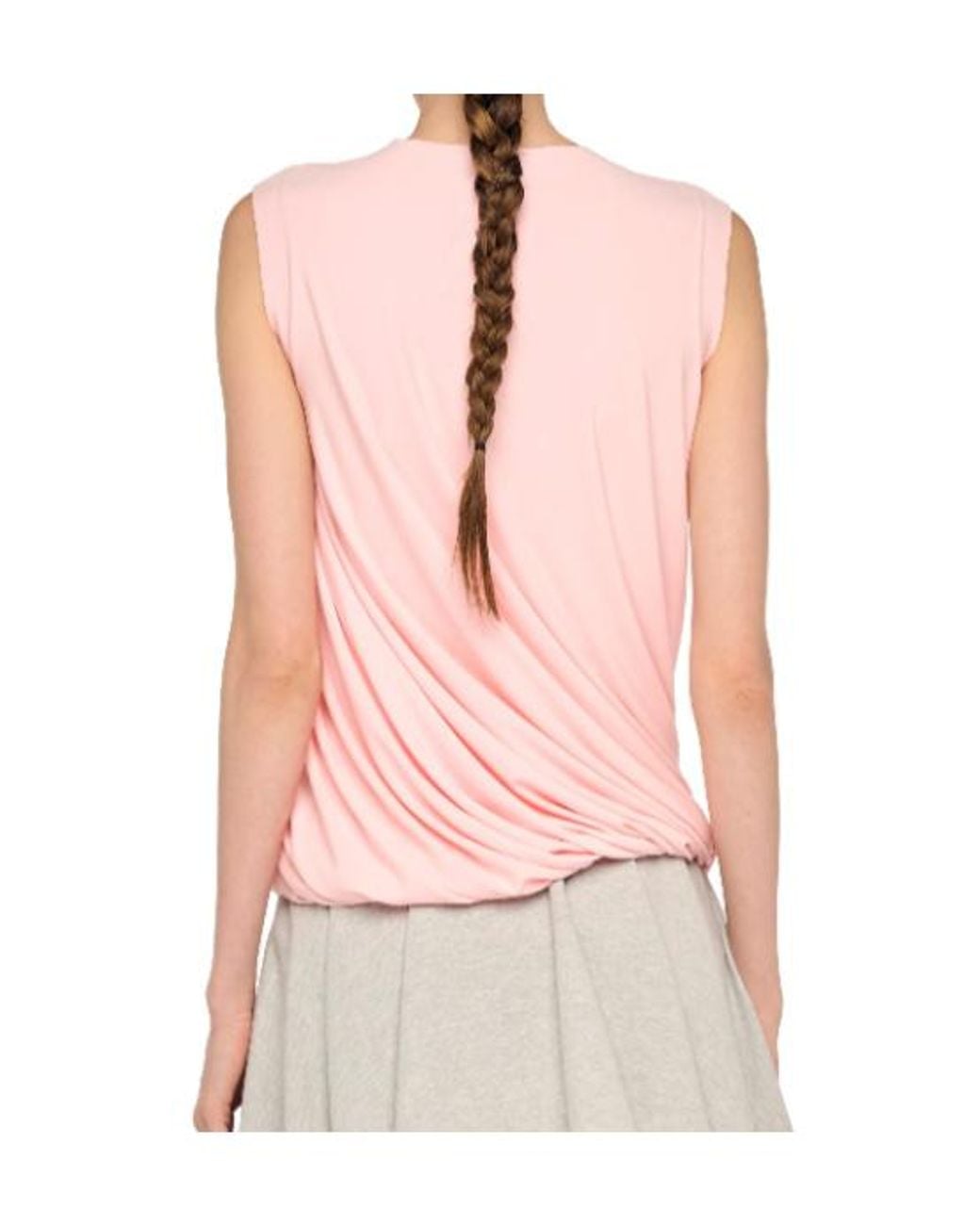 Norma Kamali Pink Twist Sleeveless Top