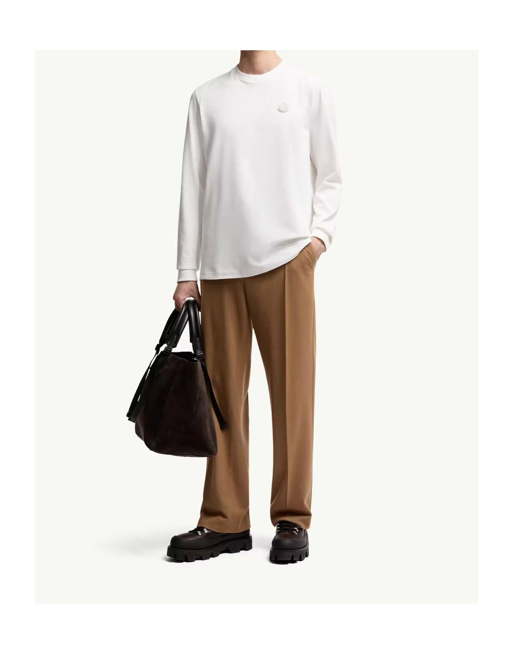 Moncler White Long-Sleeve T-Shirt for men