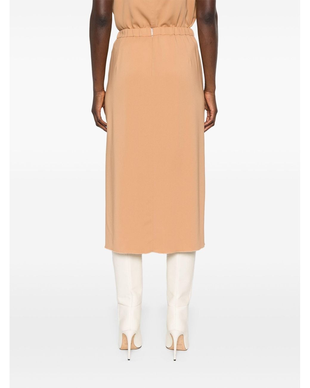 Forte_forte Natural Crepe Midi Skirt