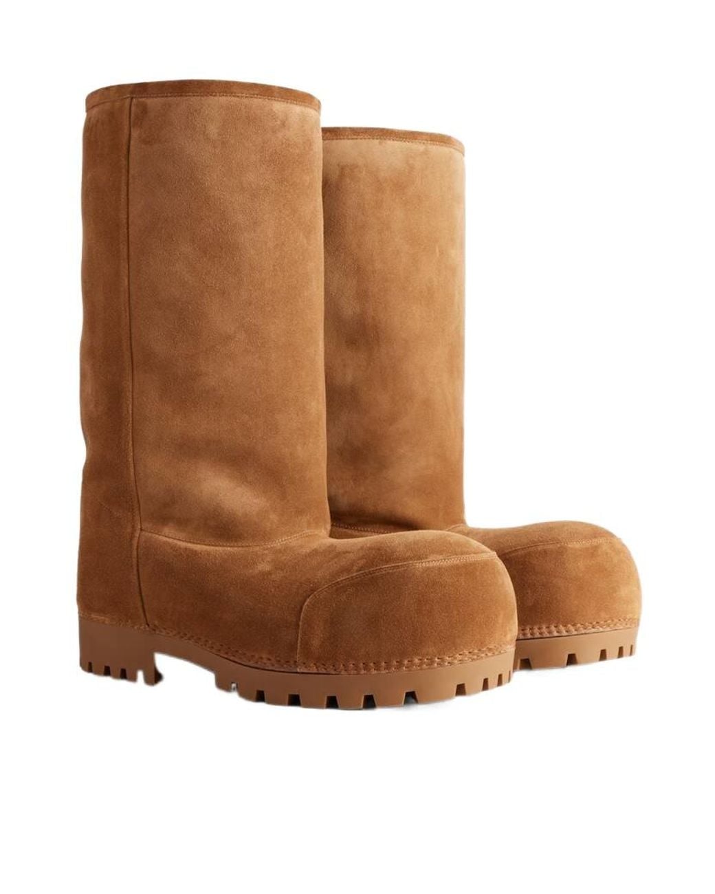 Balenciaga Brown Alaska Fur High Boots