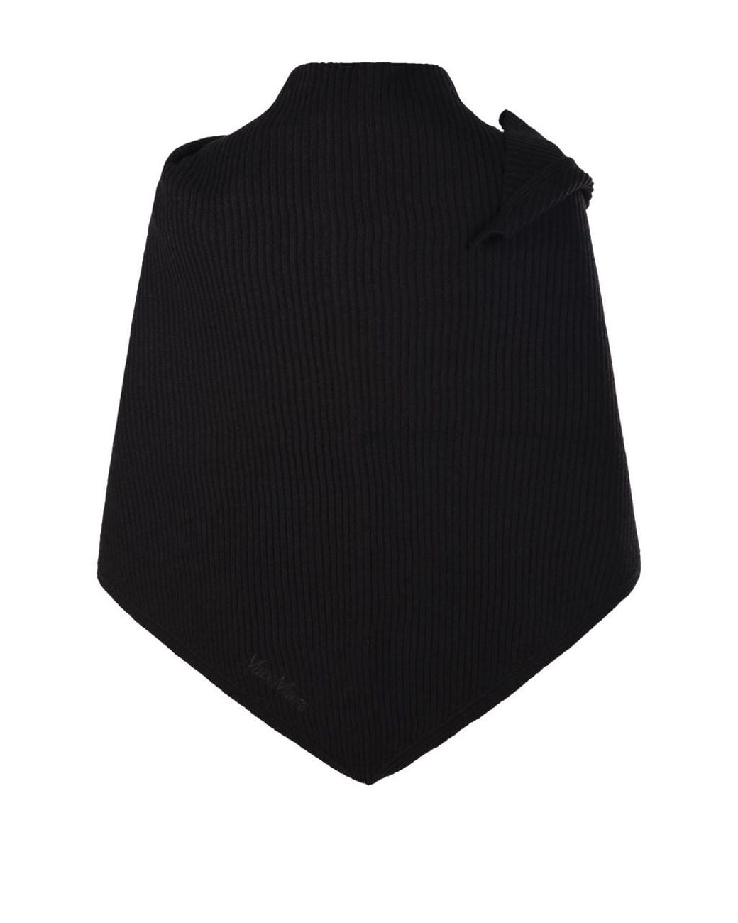 Max Mara Black Supremo Ribbed Scarf