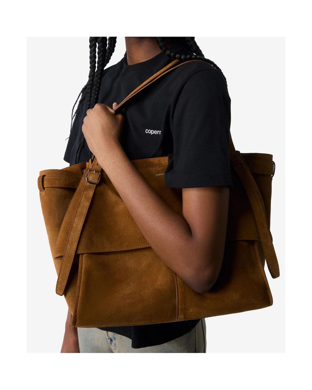 Coperni Brown Belt Cabas Shoulder Bag