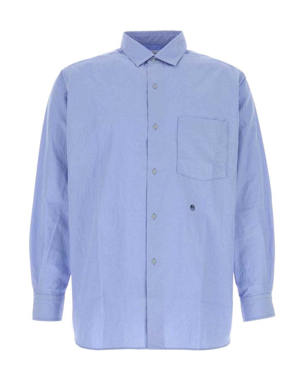 Nanamica Blue Regular Collar Shirt for men