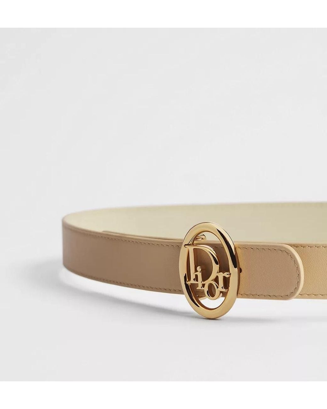 Dior White Reversible Oblique Belt