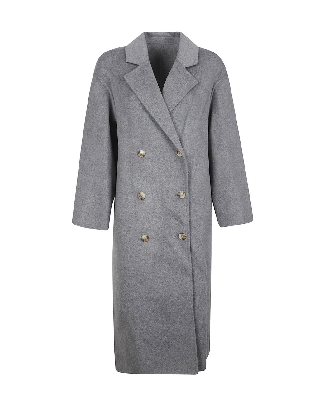 Loulou de Saison Gray Borneo Double-Breasted Coat