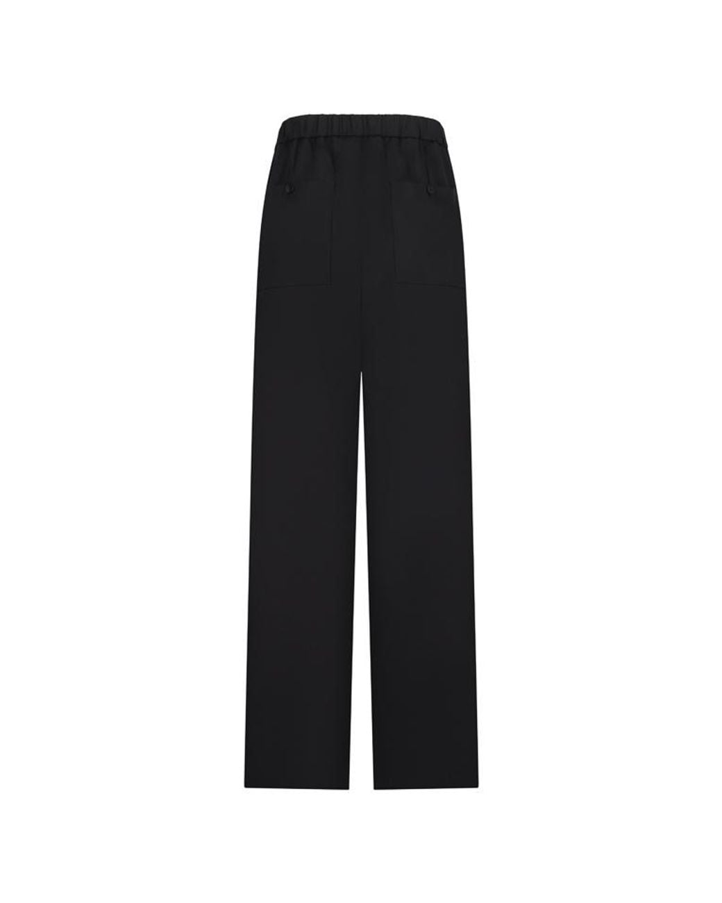 Jil Sander Black Drawstring Poplin Cargo Trousers for men