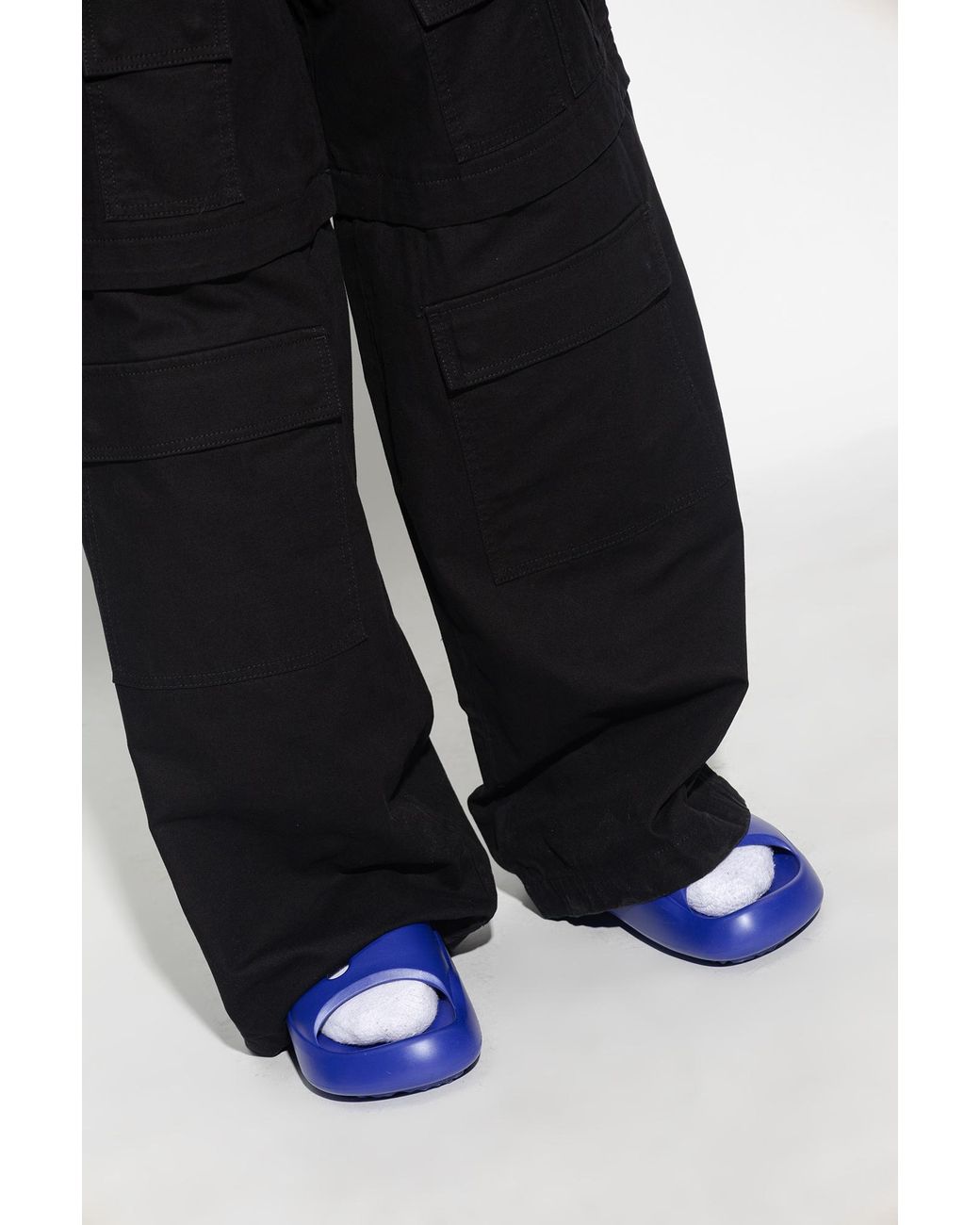 Off-White c/o Virgil Abloh Blue Meteor Cut-Out Slides for men