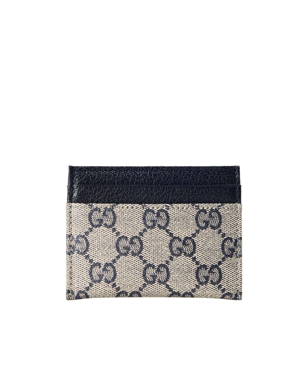 Gucci Blue Monogramtrim Card Holder for men