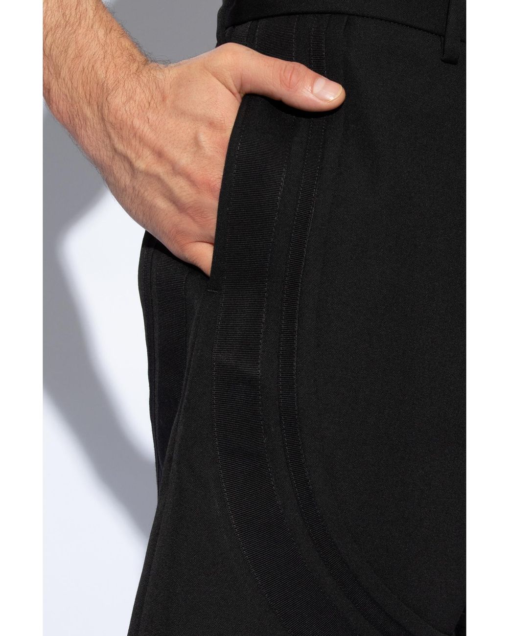 Off-White c/o Virgil Abloh Black Button Detailed Shorts for men