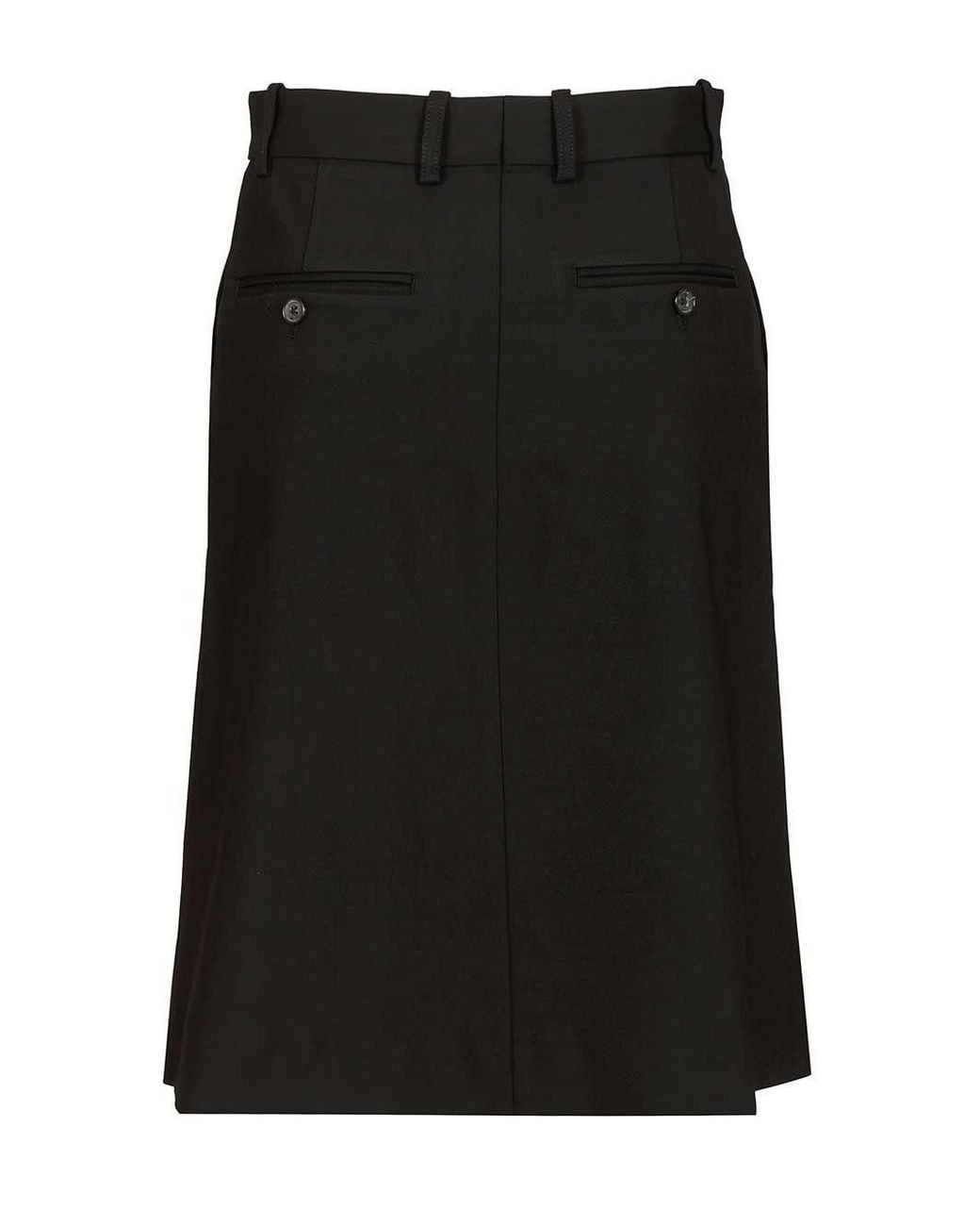 Totême Black Pleated Midi Skirt