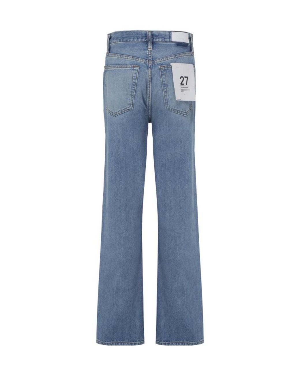 Re/done Blue Classic High-Rise Straight Jeans