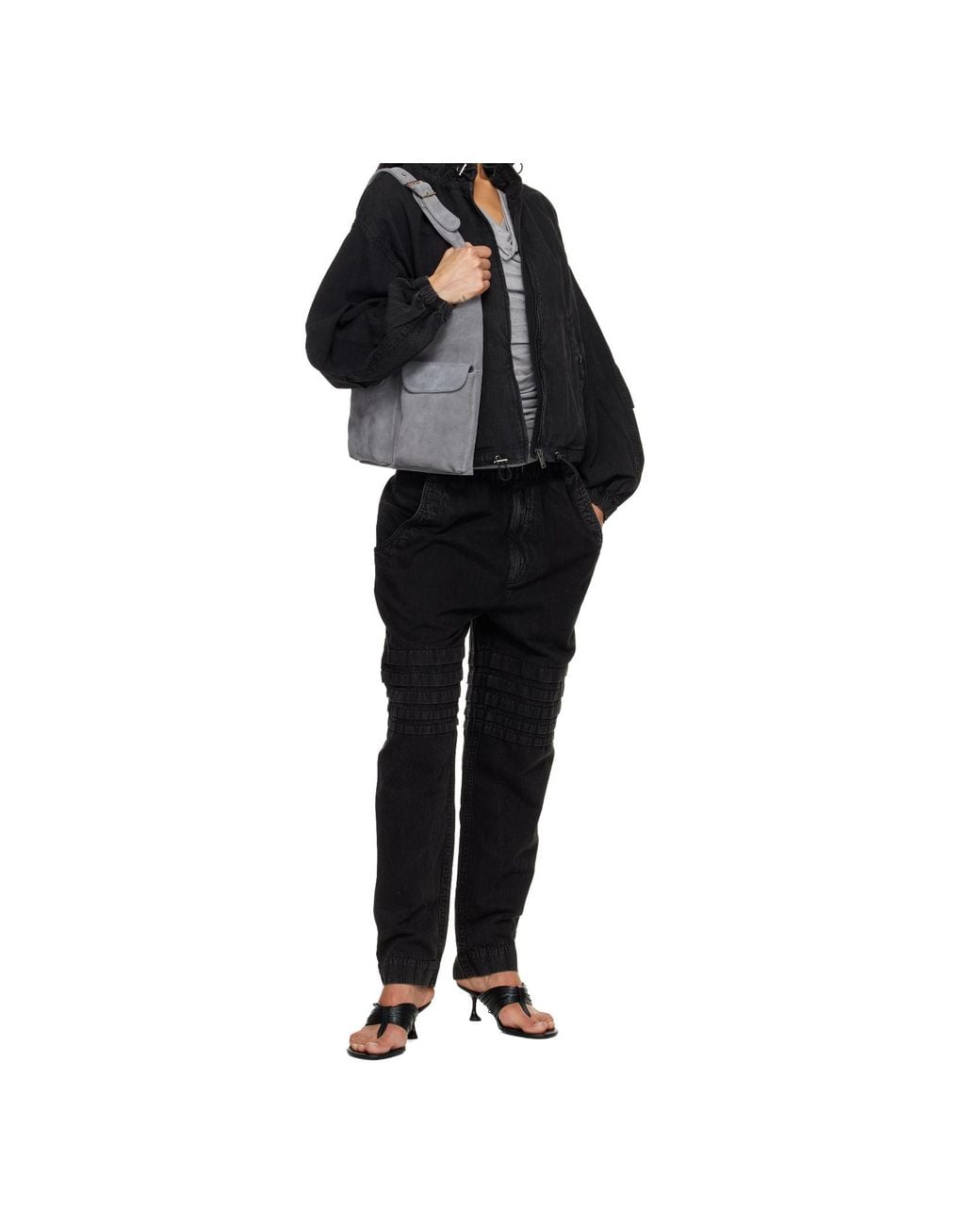 Isabel Marant Black Isabel Marant Étoile Plume Short Chambray Jacket