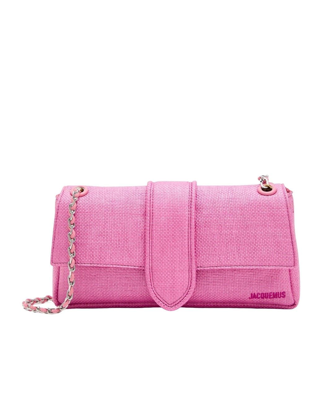 Jacquemus Pink Fabric Elongated Flip-Top Bag