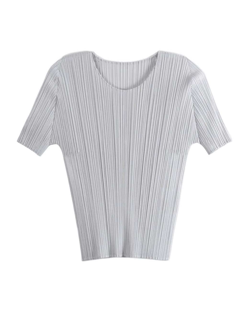 Pleats Please Issey Miyake Gray Pleats Please Issey Miyake Basics Short Sleeve Shirt
