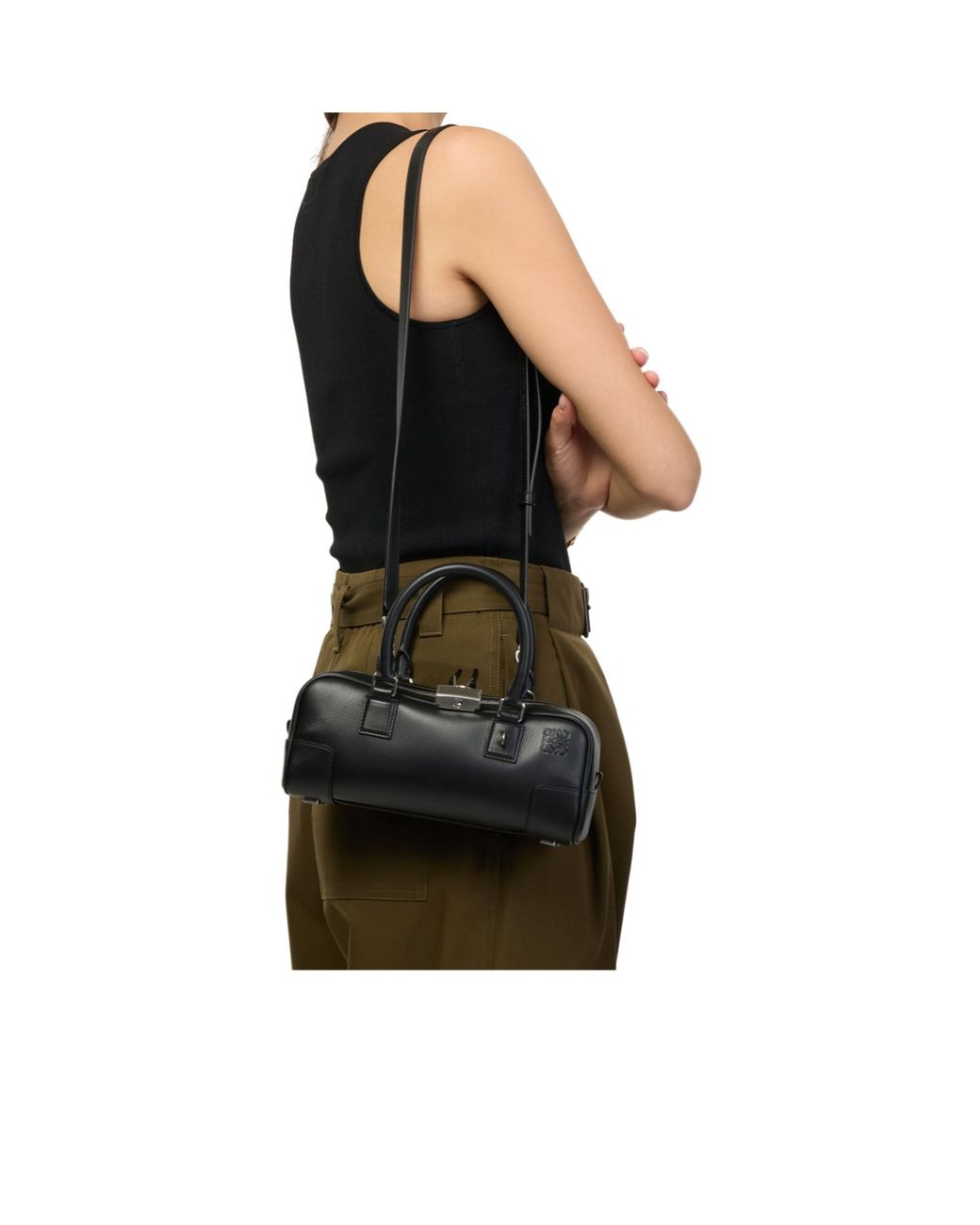 Loewe Black Amazona 23 Cropped Bag