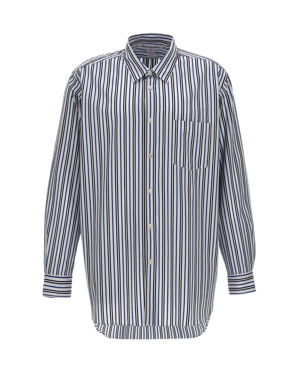 Comme des Garçons Blue Comme Des Garçons Shirt Striped Buttoned Shirt for men