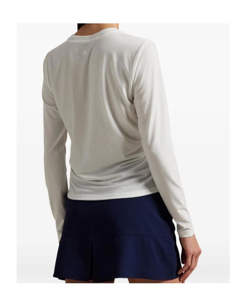 Polo Ralph Lauren White Long-Sleeve V-Neck T-Shirt