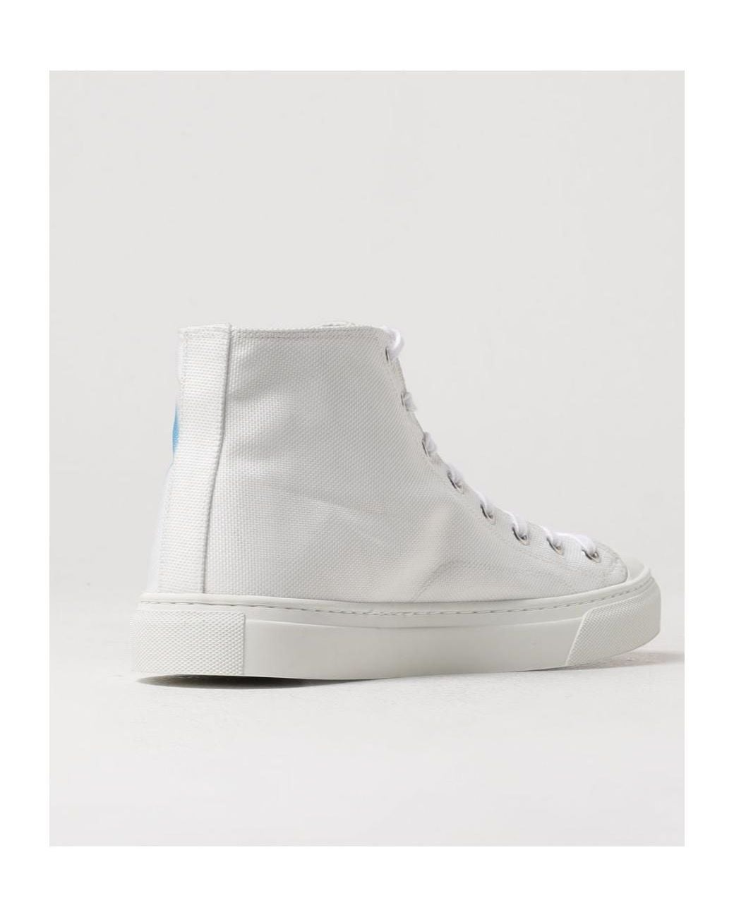 Vivienne Westwood White Plimsoll High-Top Lace-Up Sneakers for men