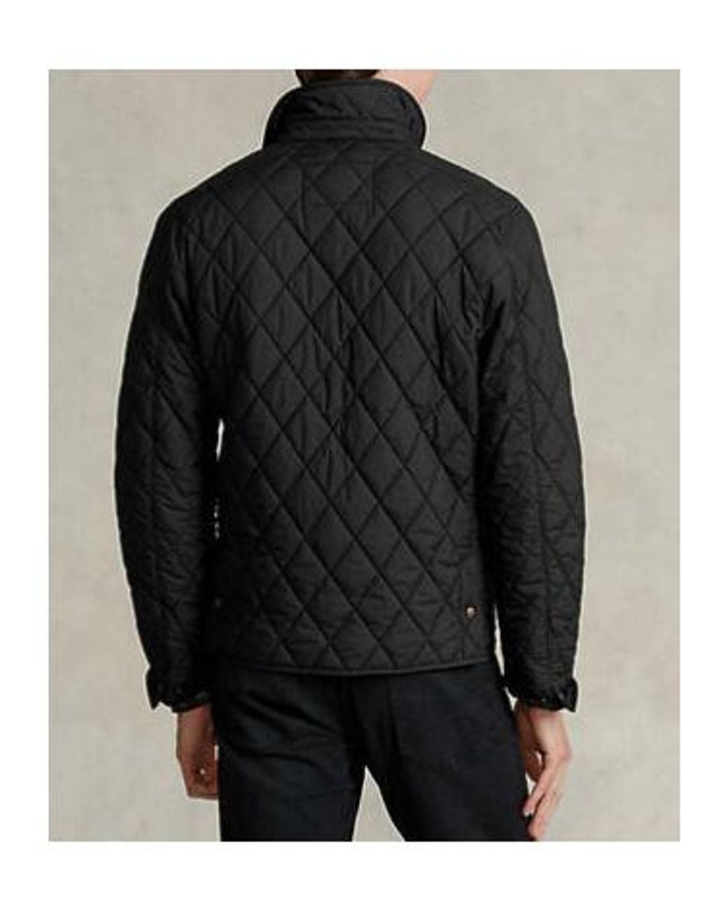 Polo Ralph Lauren Black Diamond-Quilt Button-Fastening Jacket for men