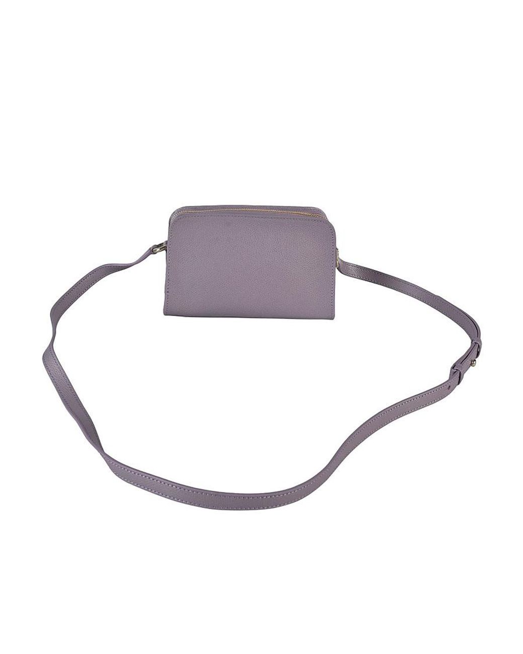 Furla Purple Aura Pebbled Leather Crossbody Bag