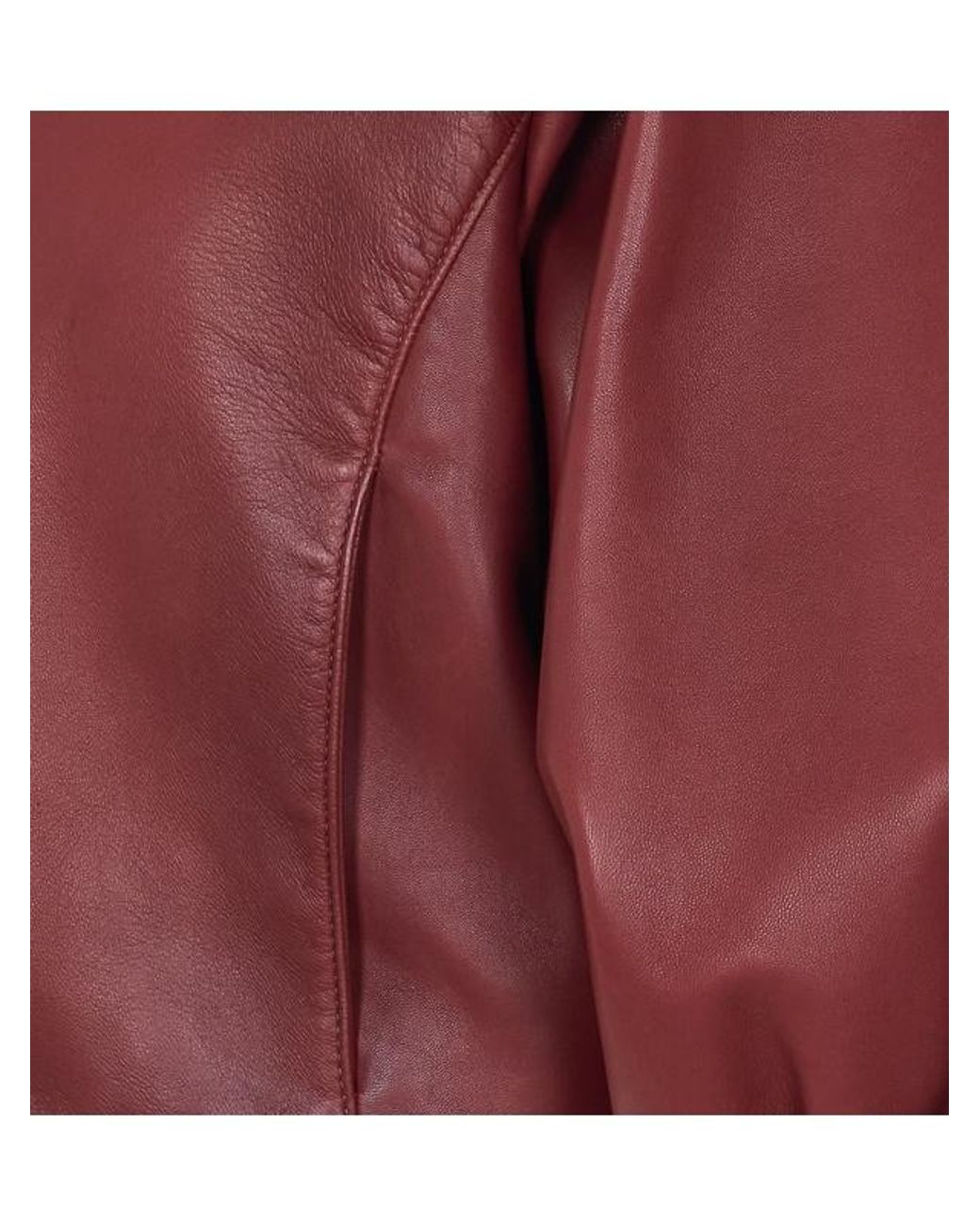 Chloé Red Chloé Collarless Leather Cropped Jacket