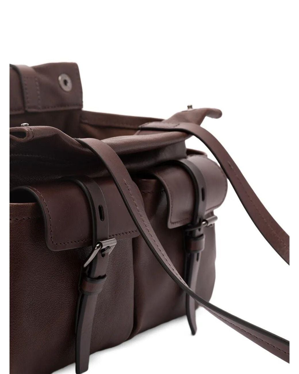 Prada Brown Route Medium Leather Tote Bag