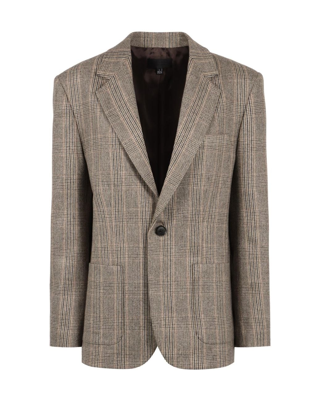 Nili Lotan Brown Diane Plaid Blazer