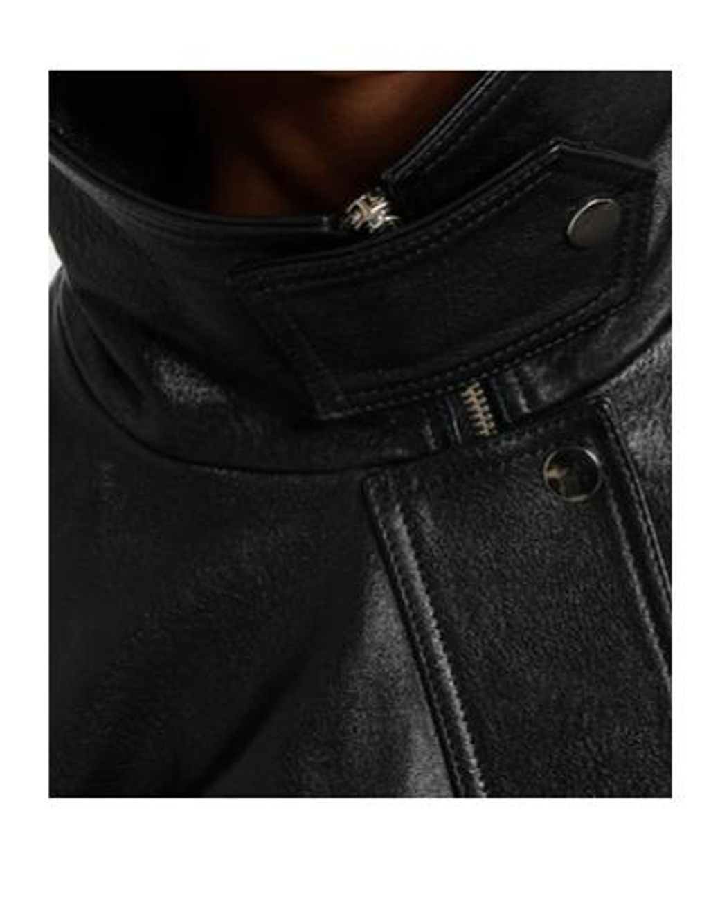 Nour Hammour Black Briar Leather Bomber Jacket