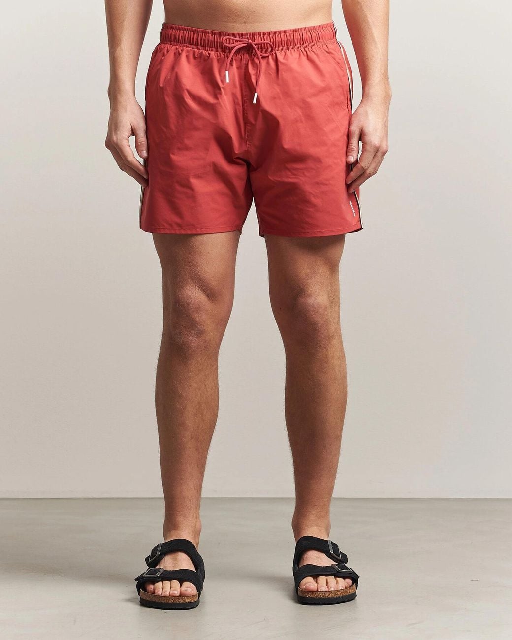 Boss Red Drawstring Swim Trunks for men