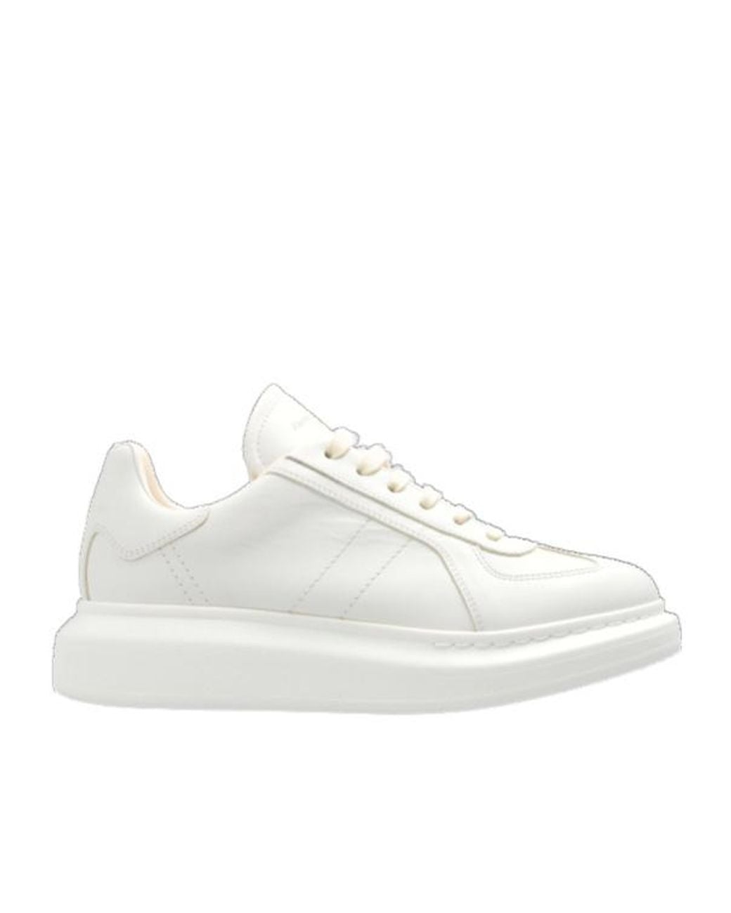 McQueen White Oversized Lace-Up Sneakers