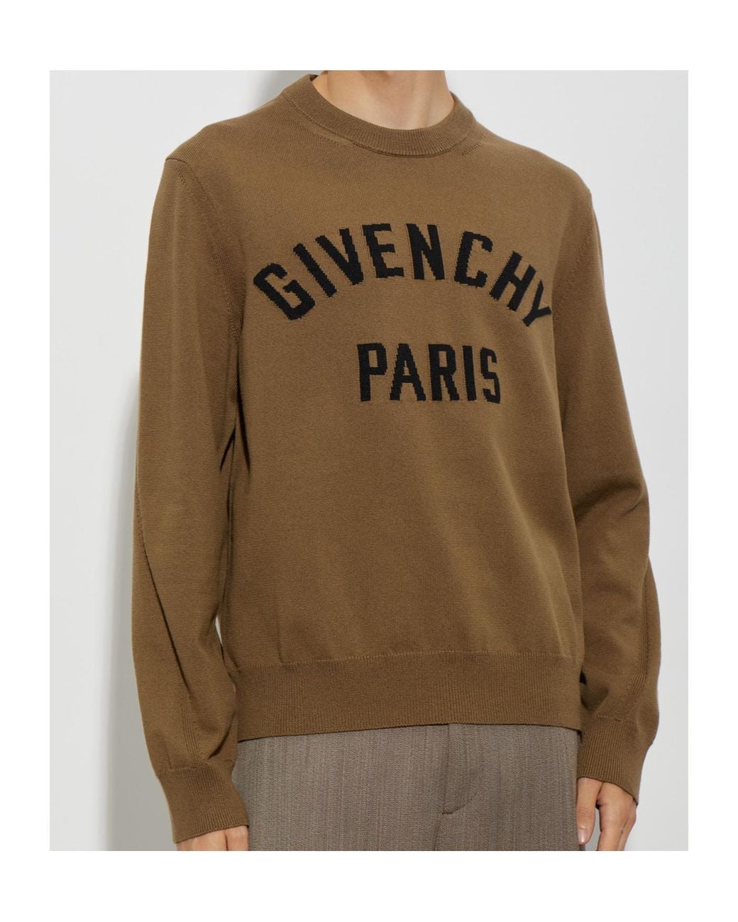 Givenchy Brown Logo Knitted Sweater for men