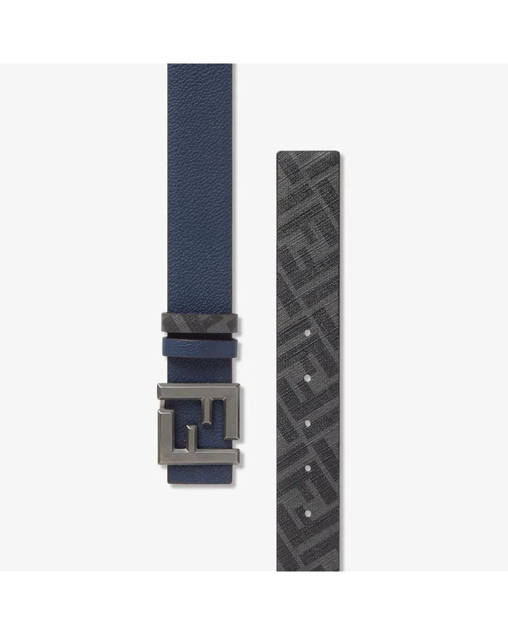 Fendi Blue Ff Squared Reversible Belt for men