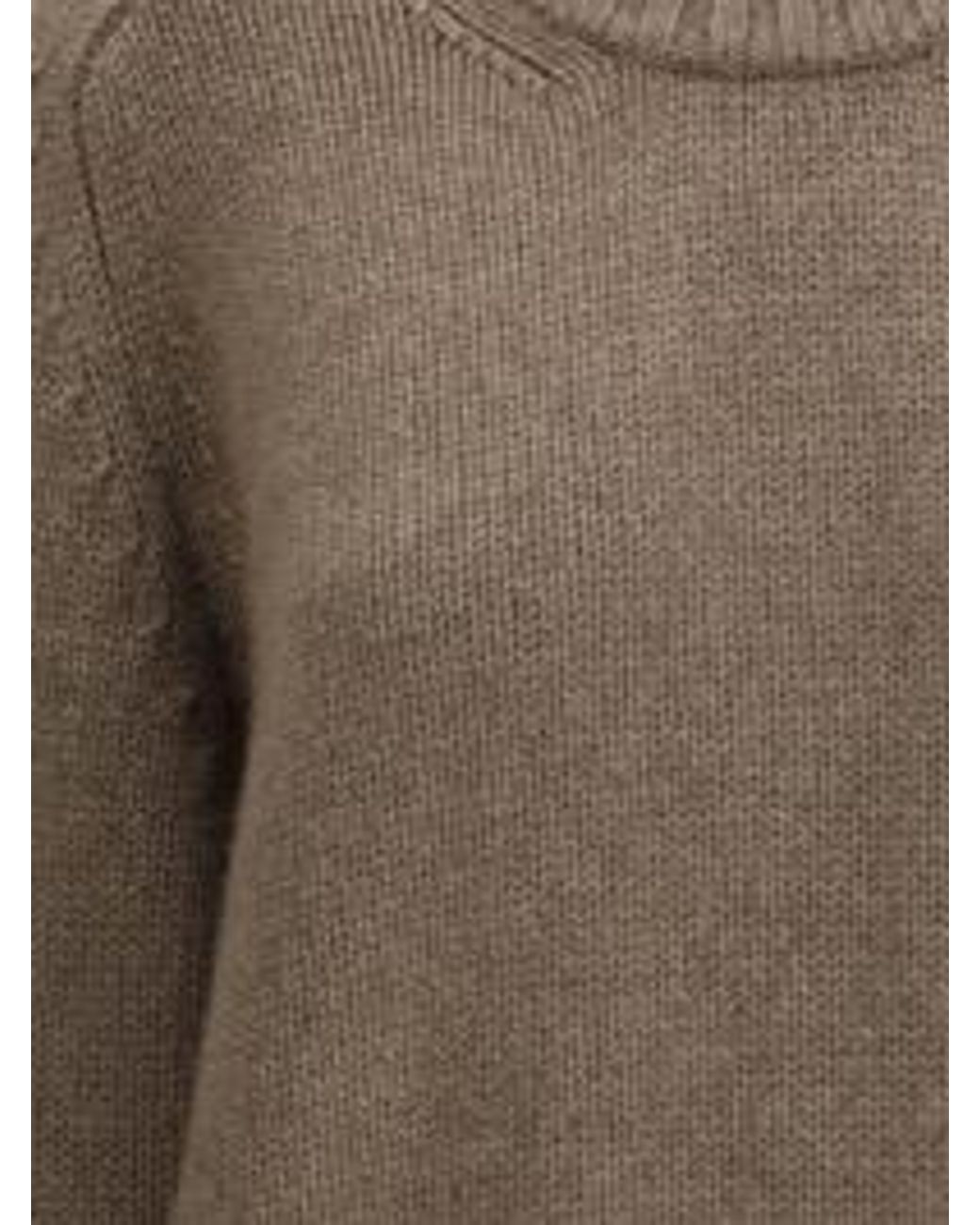 Khaite Brown Long-Sleeved Crewneck Jumper