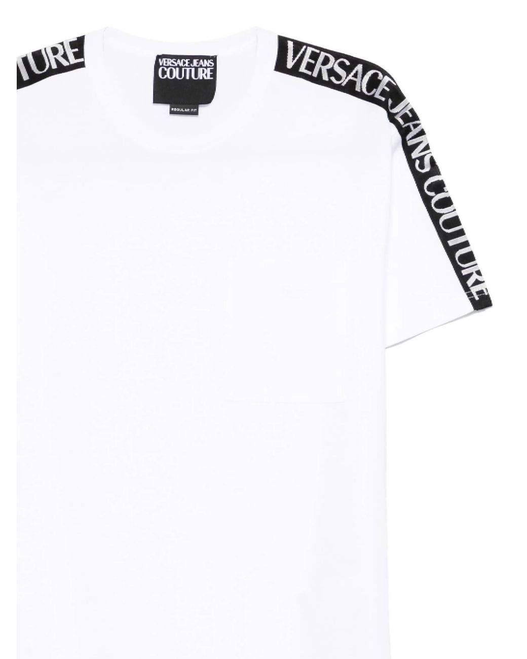 Versace Jeans White Couture Logo Sleeve T-Shirt for men