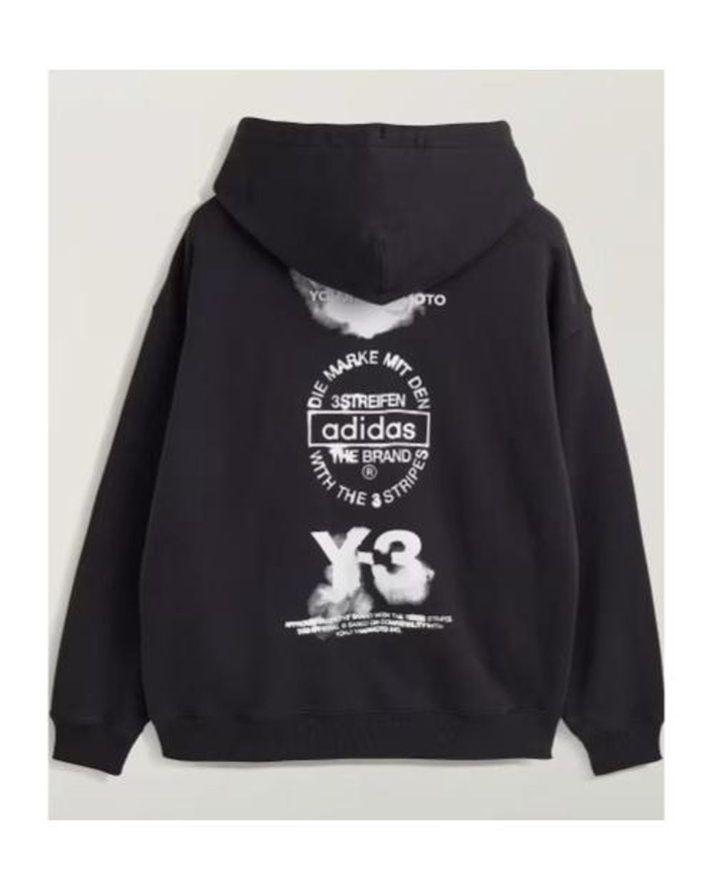 Y-3 Black Relaxed-Fit Hoodie for men