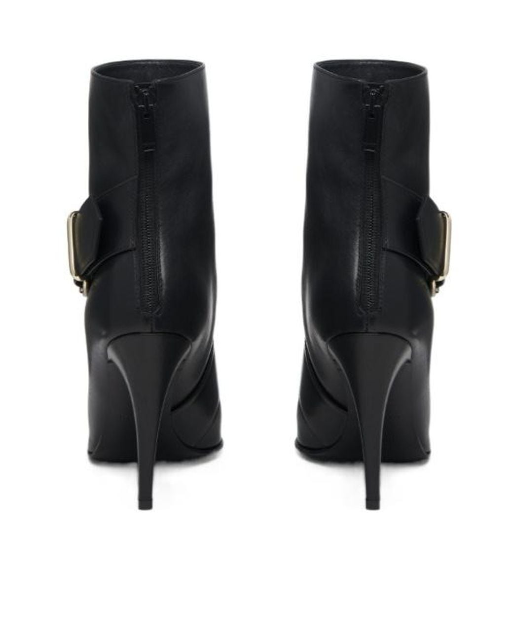 McQueen Black Heron Buckle Boots