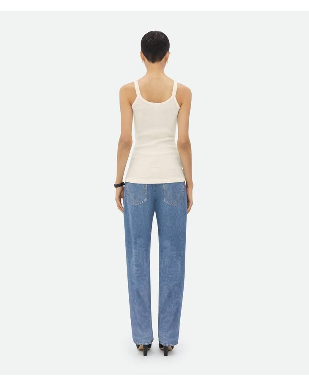 Bottega Veneta Natural Slim Fit Light Tank Top