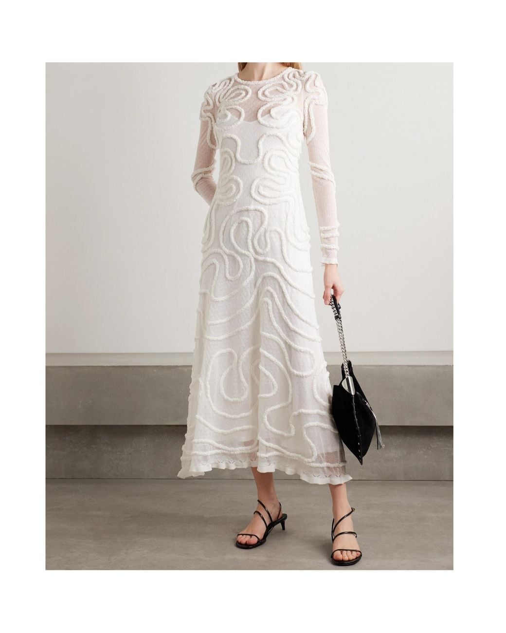 Ulla Johnson White Knitted Mid-Length Dress