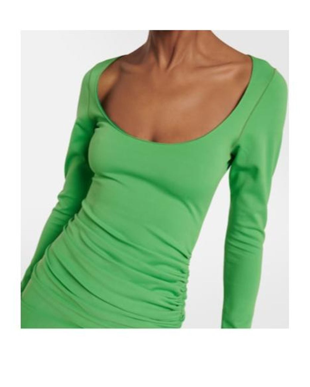 Marni Green Ruched Midi Dress