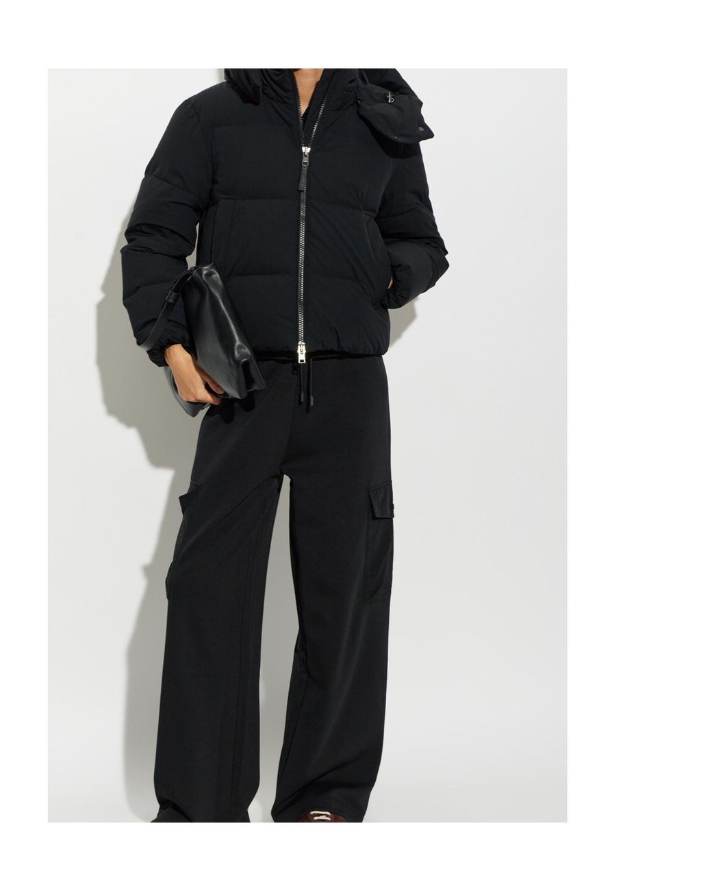 Woolrich Black Quilted Hooded Down Jacket