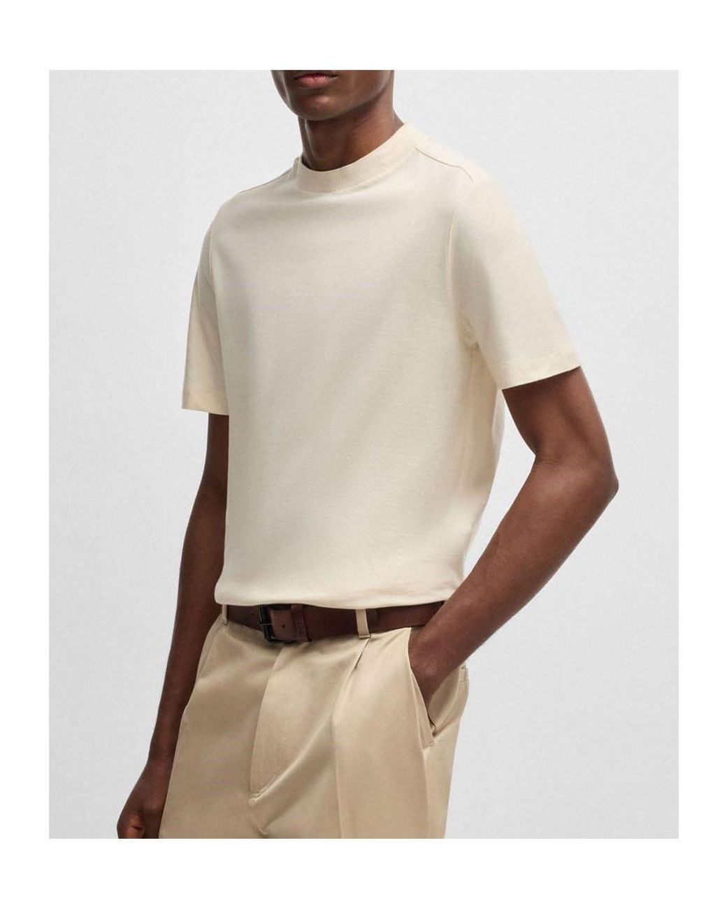 Boss White Neck Shortsleeve Tshirt for men