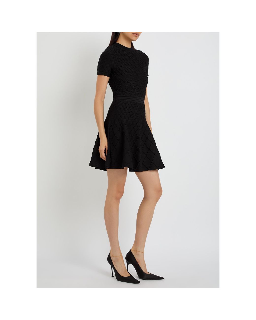 Balmain Black Diamond Knitted Dress