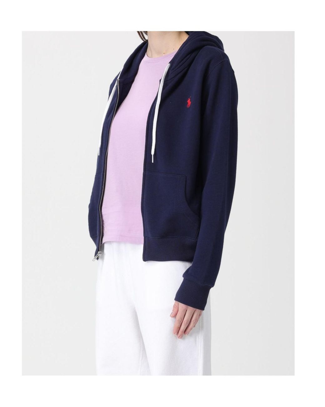 Polo Ralph Lauren Blue Full-Zip Drawstring Hoodie