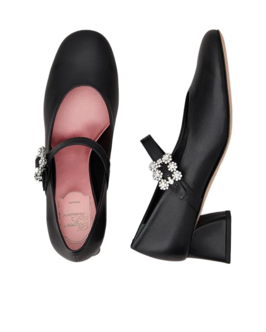 Roger Vivier Black Mini Flowers Babies Heeled Pumps