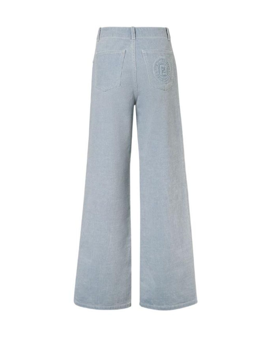 Fendi Blue Long Jeans Light Denim Trousers
