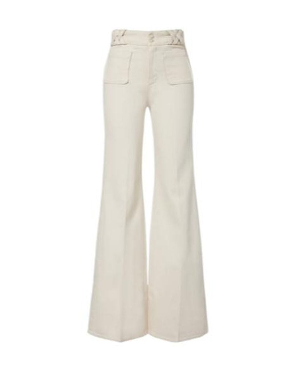 Dorothee Schumacher White Summer Of Love Cotton And Linen Flared Pants